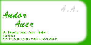 andor auer business card